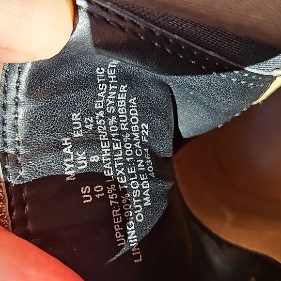 Lauren Ralph Lauren Mylah Metallic Golden Leather Booties Ankle Pull-On Sz 10 - Picture 16 of 17